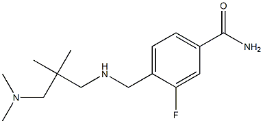 4-[({2-[(dimethylamino)methyl]-2-methylpropyl}amino)methyl]-3-fluorobenzamide 结构式