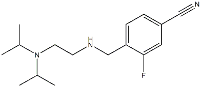 4-[({2-[bis(propan-2-yl)amino]ethyl}amino)methyl]-3-fluorobenzonitrile Struktur