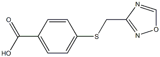 4-[(1,2,4-oxadiazol-3-ylmethyl)sulfanyl]benzoic acid 化学構造式