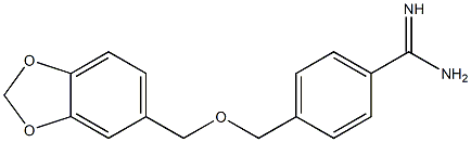 4-[(1,3-benzodioxol-5-ylmethoxy)methyl]benzenecarboximidamide 化学構造式