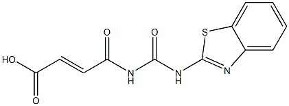 4-[(1,3-benzothiazol-2-ylcarbamoyl)amino]-4-oxobut-2-enoic acid Structure