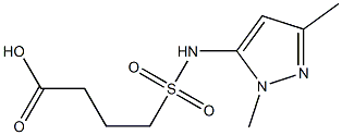 4-[(1,3-dimethyl-1H-pyrazol-5-yl)sulfamoyl]butanoic acid|