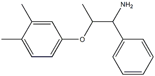 4-[(1-amino-1-phenylpropan-2-yl)oxy]-1,2-dimethylbenzene 化学構造式