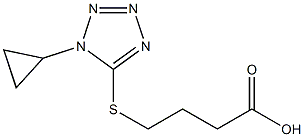 4-[(1-cyclopropyl-1H-1,2,3,4-tetrazol-5-yl)sulfanyl]butanoic acid Struktur