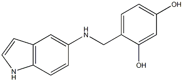 4-[(1H-indol-5-ylamino)methyl]benzene-1,3-diol Struktur