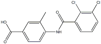 4-[(2,3-dichlorobenzene)amido]-3-methylbenzoic acid Structure