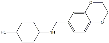 4-[(2,3-dihydro-1,4-benzodioxin-6-ylmethyl)amino]cyclohexan-1-ol,,结构式