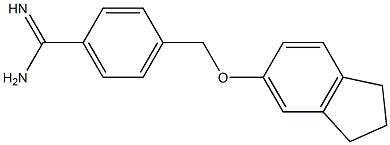 4-[(2,3-dihydro-1H-inden-5-yloxy)methyl]benzene-1-carboximidamide Structure