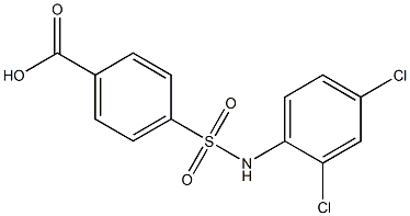 4-[(2,4-dichlorophenyl)sulfamoyl]benzoic acid 化学構造式