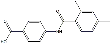 4-[(2,4-dimethylbenzoyl)amino]benzoic acid Struktur
