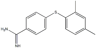 4-[(2,4-dimethylphenyl)sulfanyl]benzene-1-carboximidamide 结构式