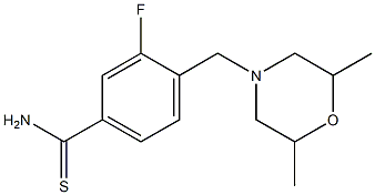 4-[(2,6-dimethylmorpholin-4-yl)methyl]-3-fluorobenzenecarbothioamide