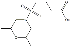 4-[(2,6-dimethylmorpholine-4-)sulfonyl]butanoic acid 结构式