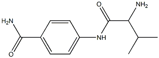 4-[(2-amino-3-methylbutanoyl)amino]benzamide 化学構造式