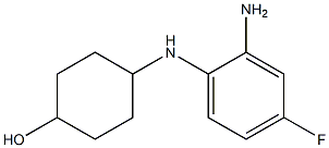 4-[(2-amino-4-fluorophenyl)amino]cyclohexan-1-ol,,结构式