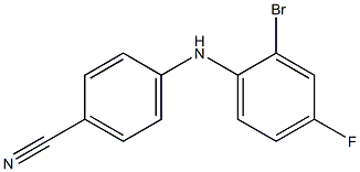 4-[(2-bromo-4-fluorophenyl)amino]benzonitrile Structure