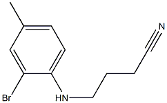 4-[(2-bromo-4-methylphenyl)amino]butanenitrile,,结构式