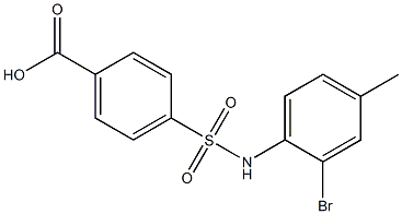 4-[(2-bromo-4-methylphenyl)sulfamoyl]benzoic acid Structure