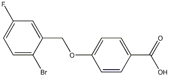 4-[(2-bromo-5-fluorophenyl)methoxy]benzoic acid,,结构式