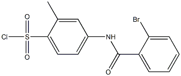 4-[(2-bromobenzene)amido]-2-methylbenzene-1-sulfonyl chloride Structure
