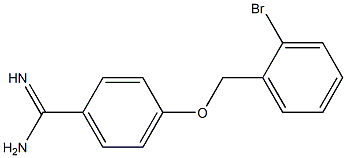 4-[(2-bromobenzyl)oxy]benzenecarboximidamide,,结构式