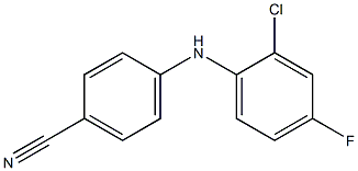 4-[(2-chloro-4-fluorophenyl)amino]benzonitrile 化学構造式