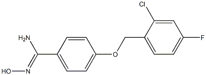 4-[(2-chloro-4-fluorophenyl)methoxy]-N'-hydroxybenzene-1-carboximidamide 结构式