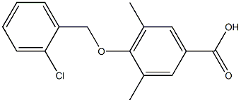 4-[(2-chlorophenyl)methoxy]-3,5-dimethylbenzoic acid,,结构式