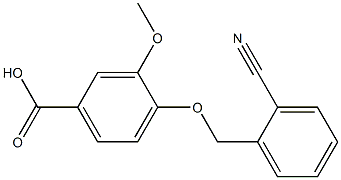 4-[(2-cyanophenyl)methoxy]-3-methoxybenzoic acid Struktur