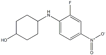 4-[(2-fluoro-4-nitrophenyl)amino]cyclohexan-1-ol 化学構造式