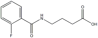 4-[(2-fluorobenzoyl)amino]butanoic acid,,结构式