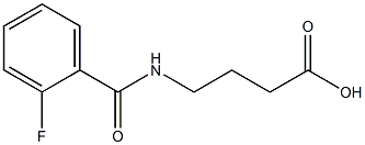 4-[(2-fluorobenzoyl)amino]butanoic acid Structure