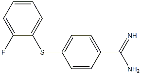 4-[(2-fluorophenyl)sulfanyl]benzene-1-carboximidamide 结构式