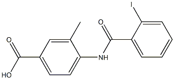 4-[(2-iodobenzoyl)amino]-3-methylbenzoic acid Struktur