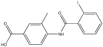 4-[(2-iodobenzoyl)amino]-3-methylbenzoic acid,,结构式