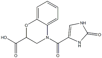 4-[(2-oxo-2,3-dihydro-1H-imidazol-4-yl)carbonyl]-3,4-dihydro-2H-1,4-benzoxazine-2-carboxylic acid Structure
