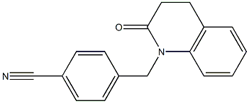 4-[(2-oxo-3,4-dihydroquinolin-1(2H)-yl)methyl]benzonitrile Struktur