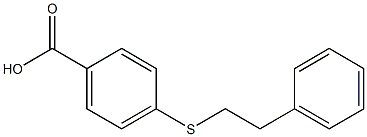 4-[(2-phenylethyl)sulfanyl]benzoic acid Struktur