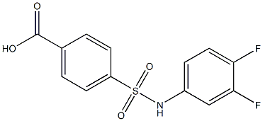 4-[(3,4-difluorophenyl)sulfamoyl]benzoic acid 化学構造式