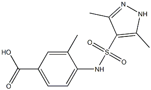 4-[(3,5-dimethyl-1H-pyrazole-4-)sulfonamido]-3-methylbenzoic acid