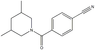 4-[(3,5-dimethylpiperidin-1-yl)carbonyl]benzonitrile,,结构式