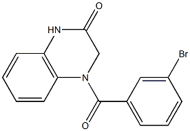 4-[(3-bromophenyl)carbonyl]-1,2,3,4-tetrahydroquinoxalin-2-one Struktur
