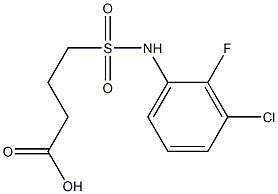 4-[(3-chloro-2-fluorophenyl)sulfamoyl]butanoic acid,,结构式