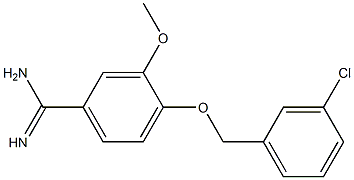 4-[(3-chlorobenzyl)oxy]-3-methoxybenzenecarboximidamide,,结构式