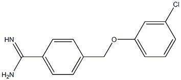 4-[(3-chlorophenoxy)methyl]benzenecarboximidamide,,结构式