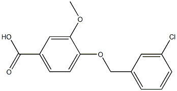 4-[(3-chlorophenyl)methoxy]-3-methoxybenzoic acid Structure