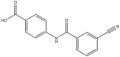 4-[(3-cyanobenzene)amido]benzoic acid Struktur