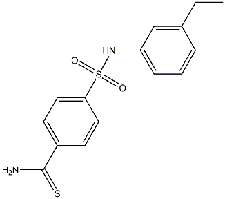 4-[(3-ethylphenyl)sulfamoyl]benzene-1-carbothioamide,,结构式