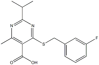 4-[(3-fluorobenzyl)thio]-2-isopropyl-6-methylpyrimidine-5-carboxylic acid
