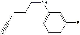 4-[(3-fluorophenyl)amino]butanenitrile 化学構造式